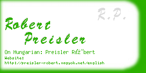 robert preisler business card